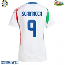 Italia Gianluca Scamacca #9 Bortedrakt Dame EM 2024 Kortermet